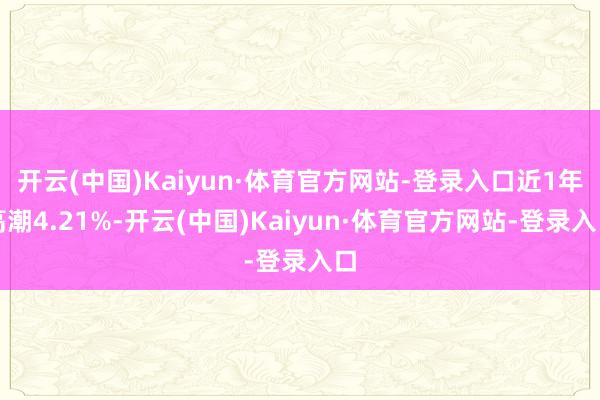 开云(中国)Kaiyun·体育官方网站-登录入口近1年高潮4.21%-开云(中国)Kaiyun·体育官方网站-登录入口