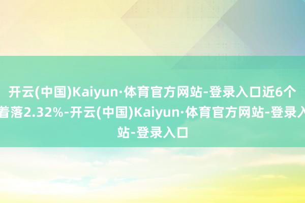 开云(中国)Kaiyun·体育官方网站-登录入口近6个月着落2.32%-开云(中国)Kaiyun·体育官方网站-登录入口