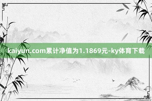 kaiyun.com累计净值为1.1869元-ky体育下载